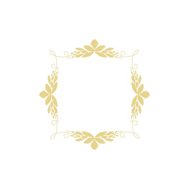 Beyaz arka plan üzerinde izole altın ince çerçeve 