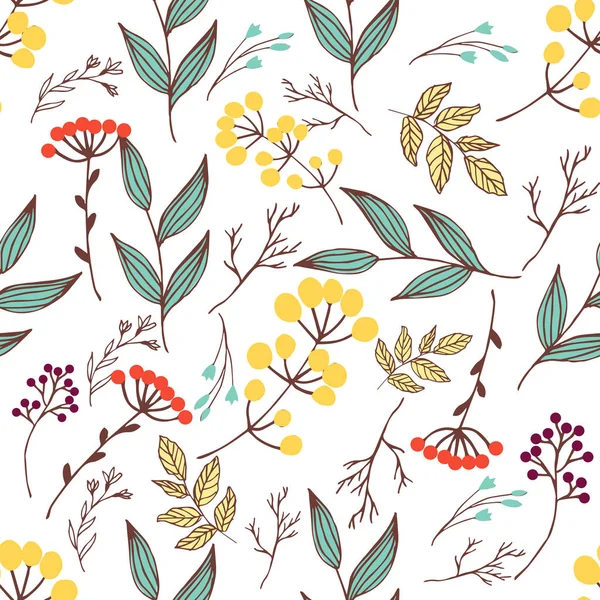 Bunte Kreative Nahtlose Muster Mit Blumen Strukturierten Hintergrund — Stockvektor