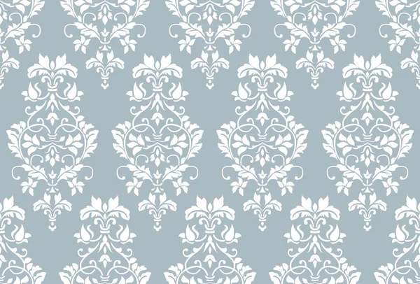 Açık gri arka plan üzerinde filigran kıvırcık şam süs ile dikişsiz desen