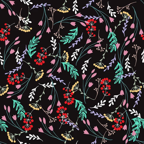 Színes Kreatív Zökkenőmentes Mintázat Virágokkal Textúrázott Háttér — Stock Vector