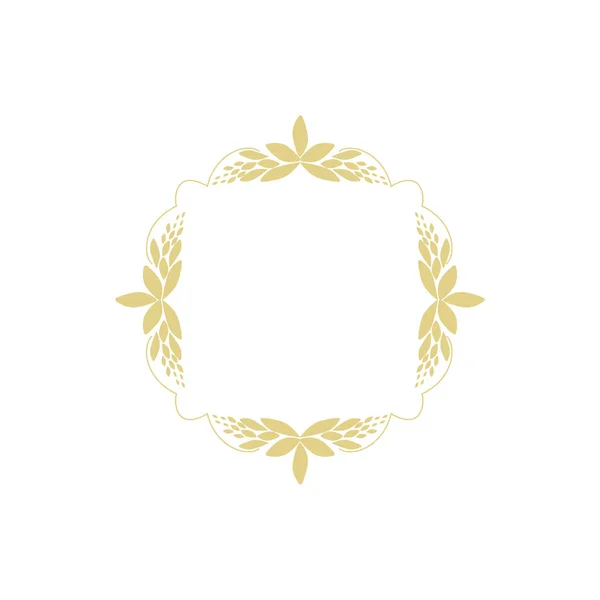 白色背景上隔离的金色薄框架 — 图库矢量图片