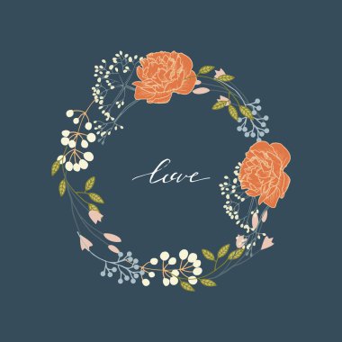 Kopya alanı ile renkli çiçek arkaplanı