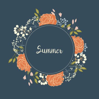 Kopya alanı ile renkli çiçek arkaplanı