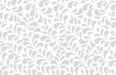 Gri arka planda beyaz çiçekli kusursuz desen