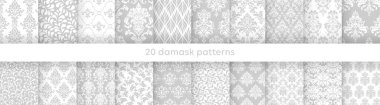 Creative seamless pattern with elements, copy space clipart