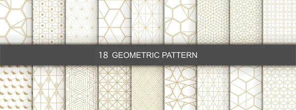 Coleção Criativos Padrões Geométricos Sem Costura Minimalistas Fundos Texturizados —  Vetores de Stock