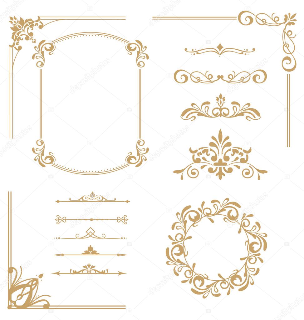 stylish antique elements on background 