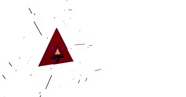 Animace Trojúhelníků Takže Vzor Bílé Pozadí — Stock video