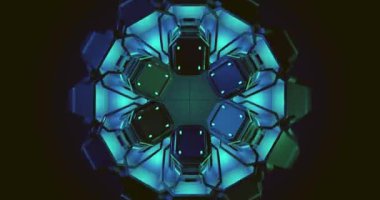 Renkli desen yapmak bir çiçek dürbünü bir animasyon.