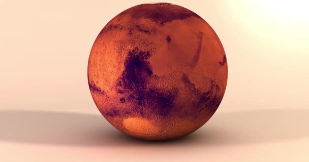 Animation Des 360 Grad Rotierenden Mars — Stockvideo