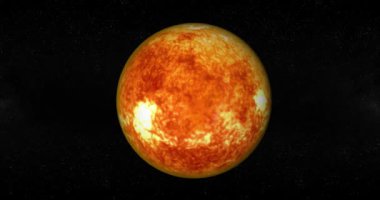 Güneş bir animasyon daha küçük olma uzayda.