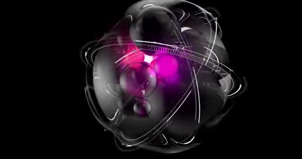 移動や動きを変更する概念的な球のアニメーション — ストック動画