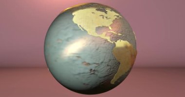 Bir animasyon gezegenin dünya sağlam bir arka plan paslı dokular ile yapılan.