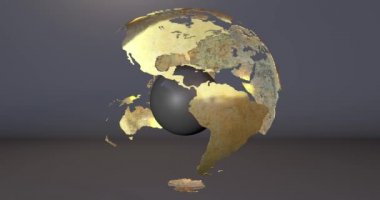 Planet Earth boşaltır ve onun orta alanda bir animasyon.