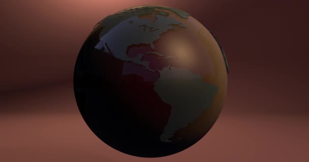 Eine Animation Des Planeten Erde Wie Ein Spiegel — Stockvideo