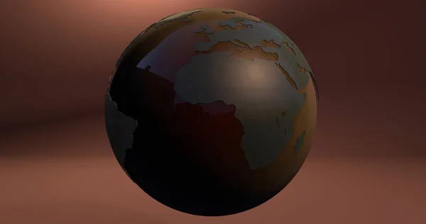 Background Earth Planet Made Gradient Colors Which Shows Africa Continent — Stock Photo, Image