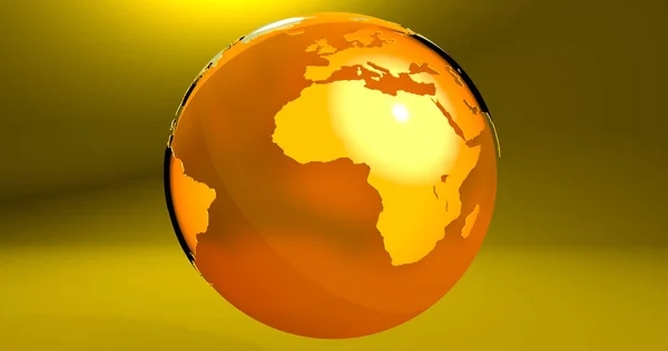 Háttér Föld Bolygó Sárga Színű Ami Azt Mutatja Afrikai Kontinens — Stock Fotó