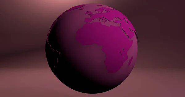 Fundo Com Planeta Terra Cor Rosa Que Mostra Continente Africano — Fotografia de Stock