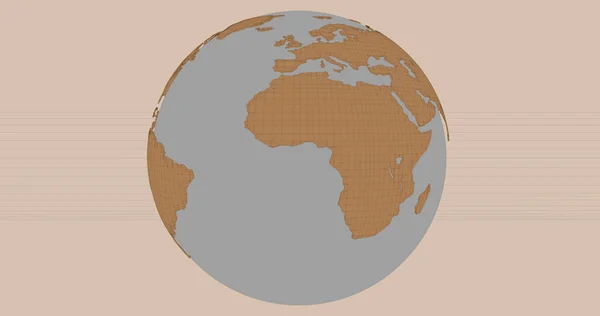 Fondo Del Planeta Tierra Estilo Caricaturesco Que Muestra Continente Africano — Foto de Stock