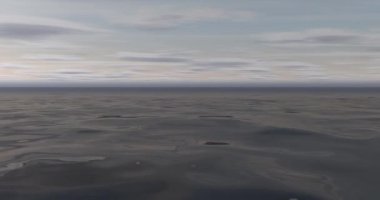 Açık bir horizon ile okyanusun bir animasyon.