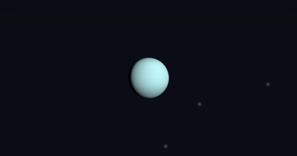 Une Animation Une Caméra Autour Planète Uranus — Video