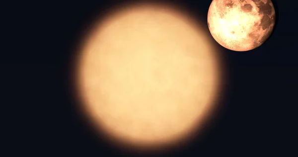 Scény Slunce Měsícem Černém Prostoru — Stock fotografie