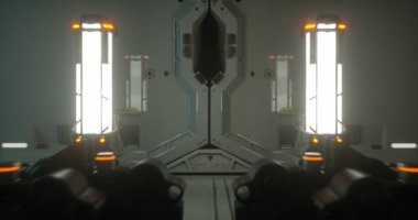 Rezalet bir futuristik/Sci-Fi-kurgu uzay 4.