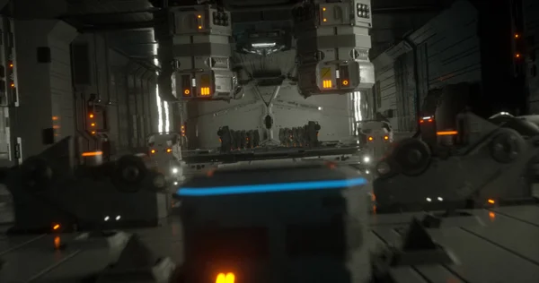 サイファイの宇宙船のシーン — ストック写真