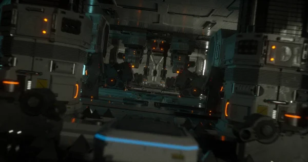 サイファイの宇宙船のシーン — ストック写真