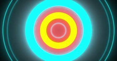 Işık çemberleri ile oluşturan renkli arka plan animasyonu. 