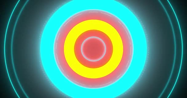 Animation Colorful Background Forming Circles Light — Stock Video