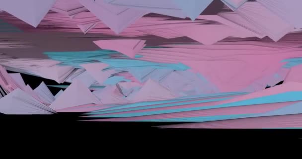 Pastel Renklerde Desenler Oluşturan Geometrik Çizgilerin Soyut Bir Arka Planı — Stok video