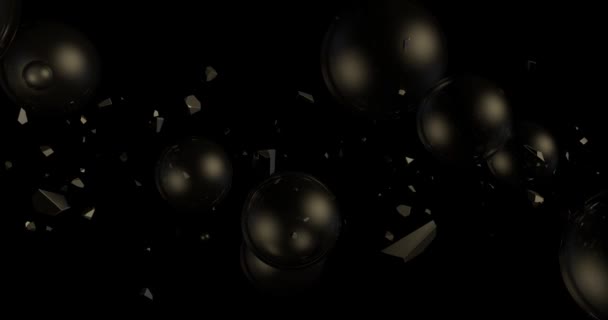 Cenário Abstrato Cheio Bolhas Fundo Escuro — Vídeo de Stock