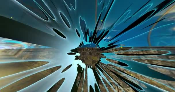 Una Scena Astratta Esplosione Colorata Sull Universo — Video Stock