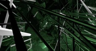 Desenler oluşturan çizgiler, lifler ve geometrik şekillerin karmaşık bir bağlantısı.