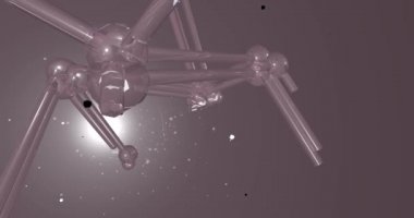 Sütrengi zeminkristal tüpler soyut bir sahne.