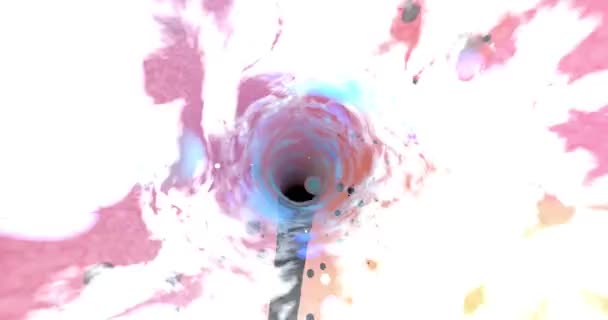 Abstraktní Pozadí Pastelové Barvy Červích Děr — Stock video