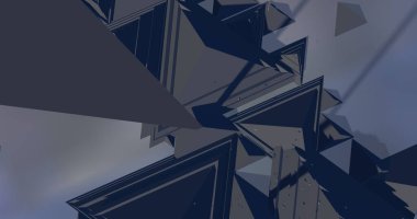 Örnekler yapan üçgenler ve metalik piramitler tarafından yapılan soyut arkaplan.