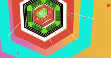 Bir psikedelik arkaplan Geometrik şekiller yapan şekiller tarafından yapılır.