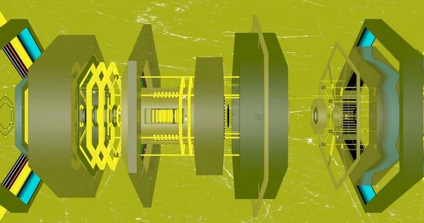 Ročník Sci Pozadí Barevnými Geometrických Figurek Tvorby Vzorů — Stock fotografie