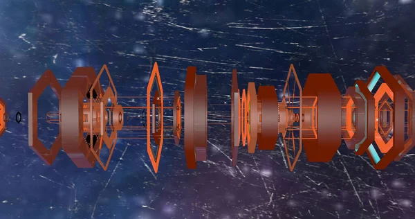 Szüreti Sci Háttér Színes Geometriai Alakokkal Mintákat Készítve — Stock Fotó