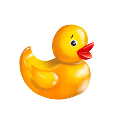 sevimli sarı lastik ördek