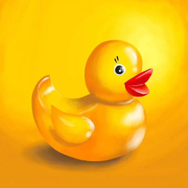 Cute Yellow Rubber Duck — Stock Photo, Image