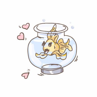 Akvaryum simgesinde balık