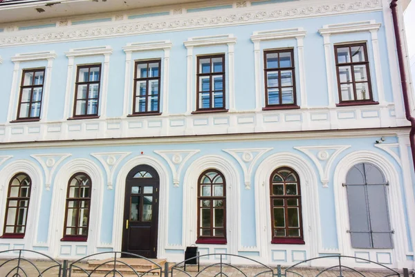 Holzfenster Alten Häusern Russischen Norden Schöne Aufnahmen Schnitzen Traditionelles Holzgehäuse — Stockfoto