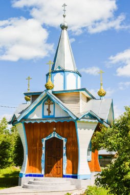 lesosibirsk / Rusya - 06 Haziran 2019: Cephe dışında eski Rus Ortodoks Kilisesi