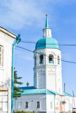 lesosibirsk / Rusya - 06 Haziran 2019: Cephe dışında eski Rus Ortodoks Kilisesi