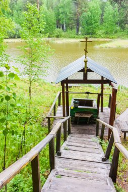 lesosibirsk / Rusya - 06 Haziran 2019: Cephe dışında eski Rus Ortodoks Kilisesi