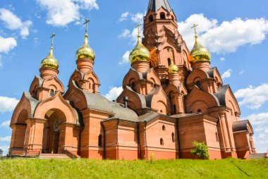 lesosibirsk / Rusya - 06 Haziran 2019: Cephe dışında eski Rus Ortodoks Kilisesi