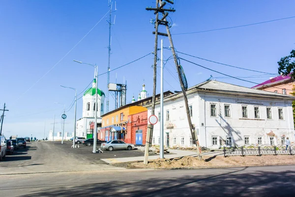 Lesosibirsk Ryssland Juni 2019 Gamla Rysk Ortodoxa Kyrkan Utanför Fasaden — Stockfoto